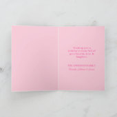 Pink Gingerbread House Christmas Postage Stamp Feestdagen Kaart (Binnen)