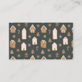 Pink Gingerbread House Diaper Raffle Ticket  Informatiekaartje (Achterkant)