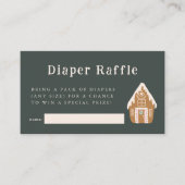 Pink Gingerbread House Diaper Raffle Ticket  Informatiekaartje (Voorkant)