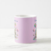 Pink Gingerbread House Kids Name Mug Koffiemok (Center)