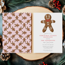Pink Gingerbread Man Cookie Exchange Kerstmis
