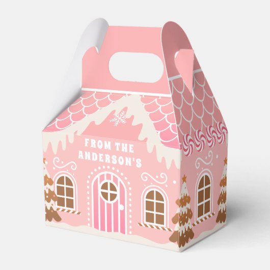 Pink Gingerbrood House Bedankdoosjes (Achterkant)