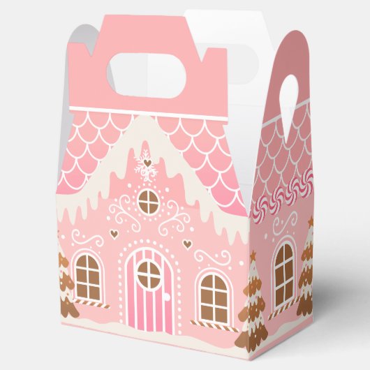 Pink Gingerbrood House Bedankdoosjes (Geopend)