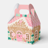 Pink Gingerbrood House Favor Box Bedankdoosjes (Achterkant)