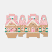 Pink Gingerbrood House Favor Box Bedankdoosjes (Uitgevouwen)