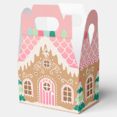Pink Gingerbrood House Favor Box Bedankdoosjes (Geopend)