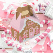 Pink Gingerbrood House Favor Box Bedankdoosjes