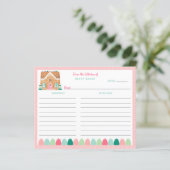 Pink Gingerbrood House | Vakantiegeld — Kaart (Staand voorkant)