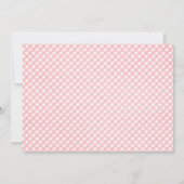 Pink Gingham Baby-q Couples Baby shower voor meisj Kaart (Achterkant)