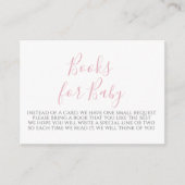 Pink Gingham Baby shower Boek Aanvraag Kaart (Voorkant)