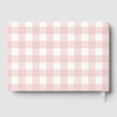 Pink Gingham Baby Shower Guest Book Gastenboek (Achterkant)