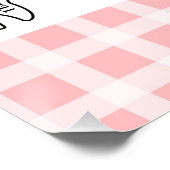 Pink Gingham Barnyard Milestones Glossy Poster (Hoek)