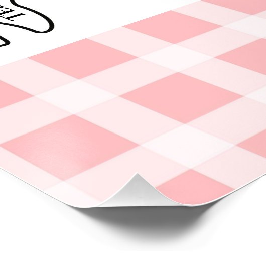 Pink Gingham Barnyard Milestones Glossy Poster (Hoek)