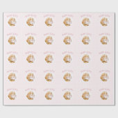 Pink Gingham Beatrix Potter-Baby shower Cadeaupapier (Vlak)