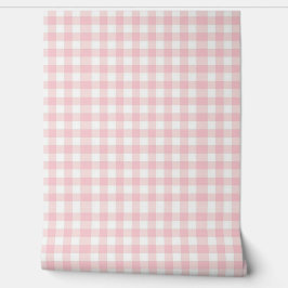 Pink Gingham Behang