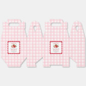 pink gingham berry sweet baby shower bedankdoosjes (Ongevouwen)