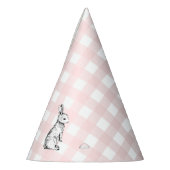 Pink Gingham Bunny Rabbit Feesthoedjes (Links)