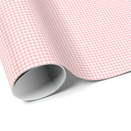 Pink Gingham Cadeaupapier (Rol Hoek)