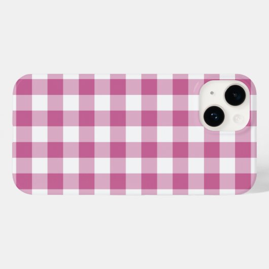 Pink Gingham Case-Mate iPhone Case (Achterkant (horizontaal))