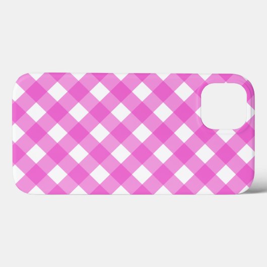 Pink gingham Case-Mate iPhone case (Achterkant (horizontaal))