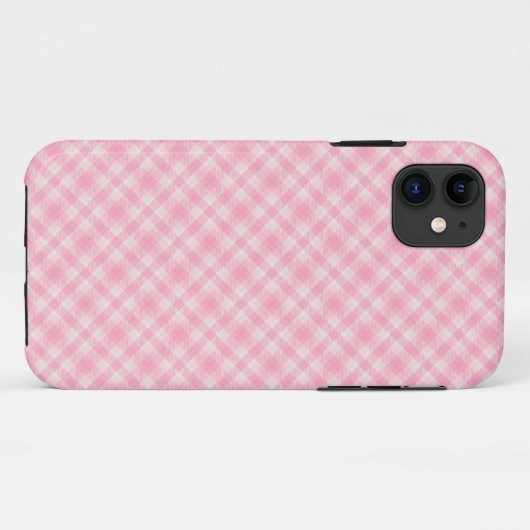 Pink Gingham Case-Mate iPhone Case (Achterkant (horizontaal))