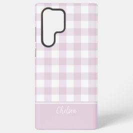 Pink Gingham Check MagSafe Tough Samsung Galaxy Hoesje