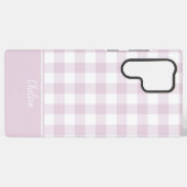 Pink Gingham Check MagSafe Tough Samsung Galaxy Hoesje (Achterkant horizontaal)