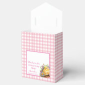 Pink Gingham Checker Verjaardagsfeest Bedankdoosjes (Geopend)