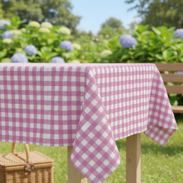 Pink Gingham Checkered Tablecloth for Parties Tafelkleed