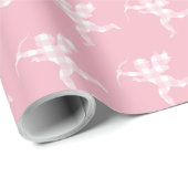 Pink Gingham Cupid Cadeaupapier (Rol Hoek)
