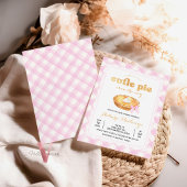Pink Gingham Cutie Pie Baby shower Uitnodiging