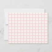 Pink Gingham Daisies Bee Baby Shower Thank You Bedankkaart (Achterkant)