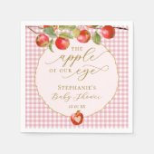 Pink Gingham, de appel van ons Eye Herfst Baby sho Servet (Voorkant)