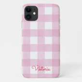 Pink Gingham Decor Case-Mate iPhone Case (Achterkant)