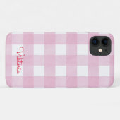 Pink Gingham Decor Case-Mate iPhone Case (Achterkant (horizontaal))