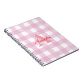 Pink Gingham Decor Notitieboek (Rechterzijde)