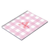 Pink Gingham Decor Notitieboek (Linkerzijde)