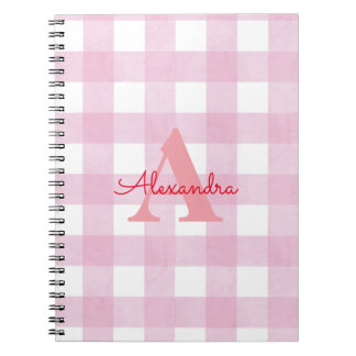 Pink Gingham Decor Notitieboek