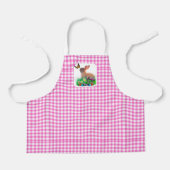 Pink Gingham en Paashaas All-Over Print Schort (Voorkant)