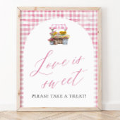 Pink Gingham Fresh Off The Market Liefde is Zoet Poster