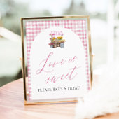 Pink Gingham Fresh Off The Market Liefde is Zoet Poster