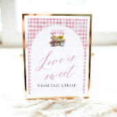 Pink Gingham Fresh Off The Market Liefde is Zoet Poster