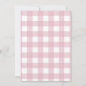 Pink Gingham Fresh Off the Market Vrijgezellenfees Kaart (Achterkant)