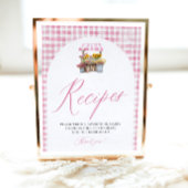 Pink Gingham Fresh van de markt Recepten Douche Poster
