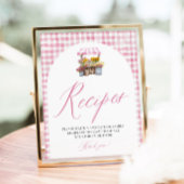 Pink Gingham Fresh van de markt Recepten Douche Poster