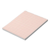 Pink Gingham Geruit Charmant Stijlvol Briefpapier Notitieblok (Linkerzijde)
