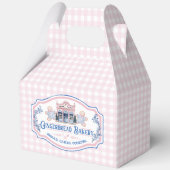Pink Gingham Gingerbread Bakery Bedankdoosjes (Voorkant)