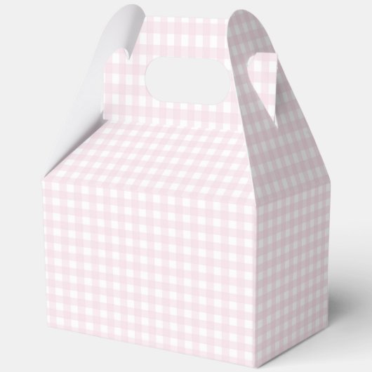 Pink Gingham Gingerbread Bakery Bedankdoosjes (Achterkant)