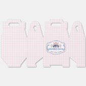 Pink Gingham Gingerbread Bakery Bedankdoosjes (Ongevouwen)