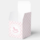Pink Gingham Girl Baby shower Favoriet Box Bedankdoosjes (Geopend)